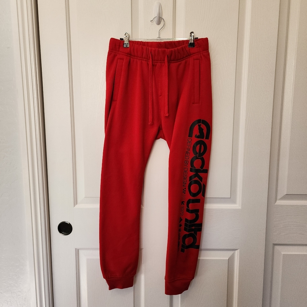 ecko unltd sweatpants, men's small, red